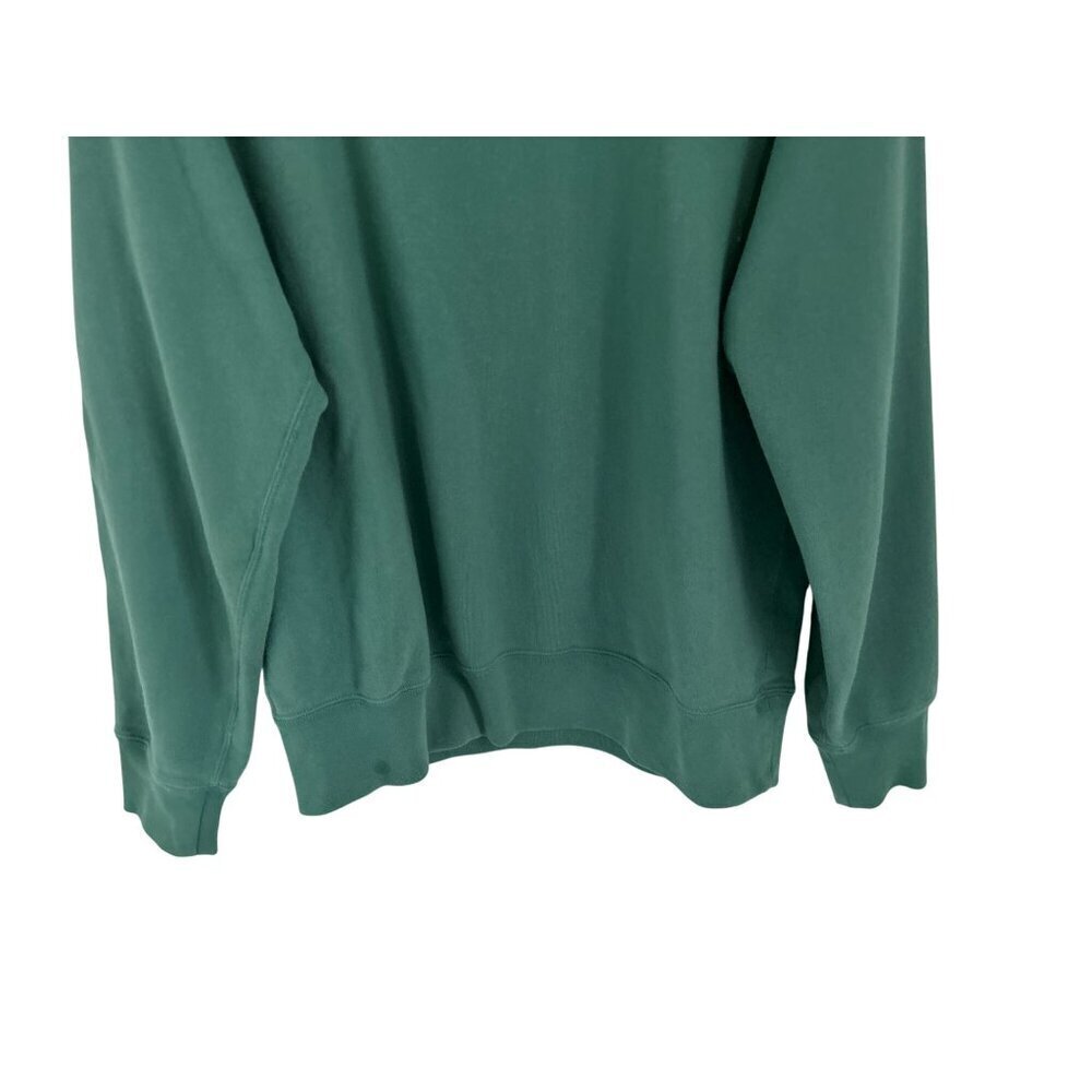 UNIQLO Sweatshirt Cotton Green Crewneck Med Weight Pullover Size Med - Picture 4 of 7